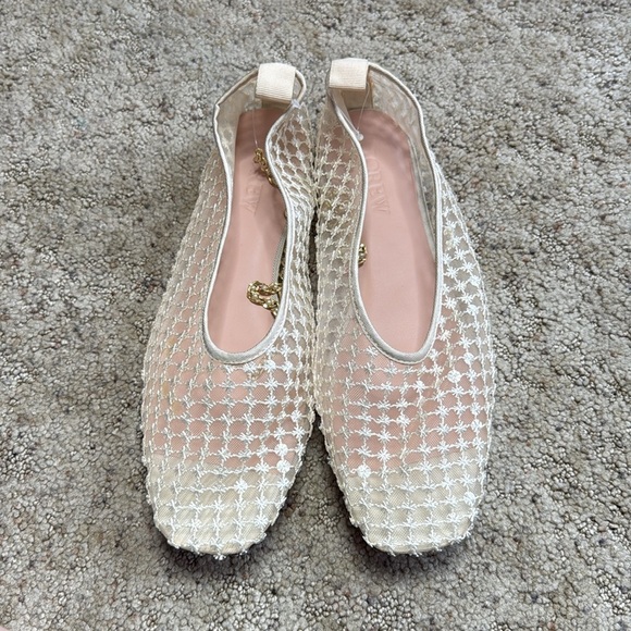 J. Crew Quinn Embellished Removable Ankle-Strap Ballet Flats in Mesh - Picture 5 of 8